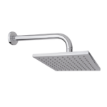 REGADERA DE PLATO CUADRADO DE 20 CM CON BRAZO Y CHAPETÓN 2262B