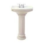 LAVABO Y PEDESTAL REGENCY 4" HUESO