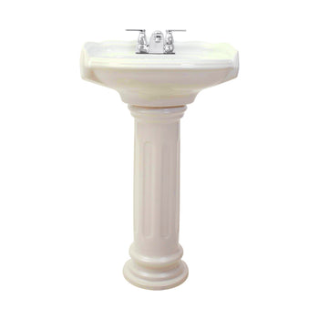 LAVABO Y PEDESTAL REGENCY 4" HUESO